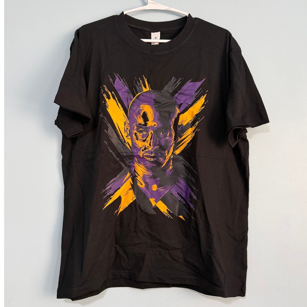 Kobe Bryant Unbranded Men's S T-Shirt Black Purple Gold Lakers Tribute  1106